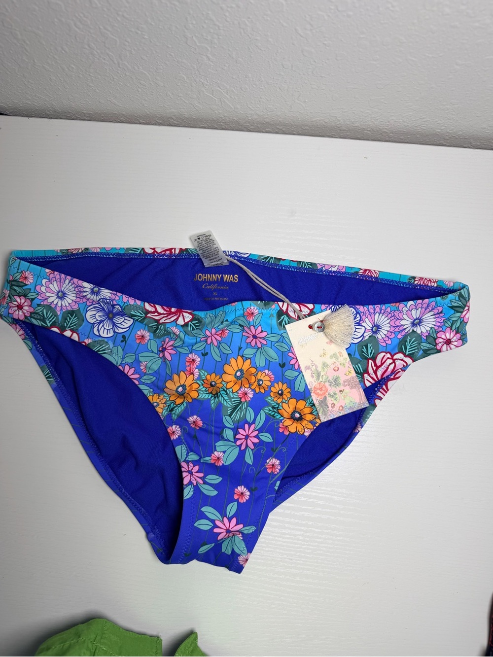 Johnny Was *RAINBOW* Hipster Bikini Bottom | Womens XL Blue Pink